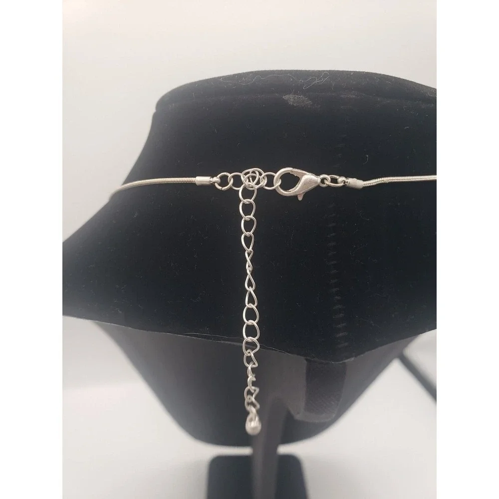 Triangle White Buffalo Stone Boho Style Stone‎ Necklace Womens White Gray 12